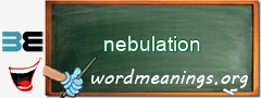 WordMeaning blackboard for nebulation